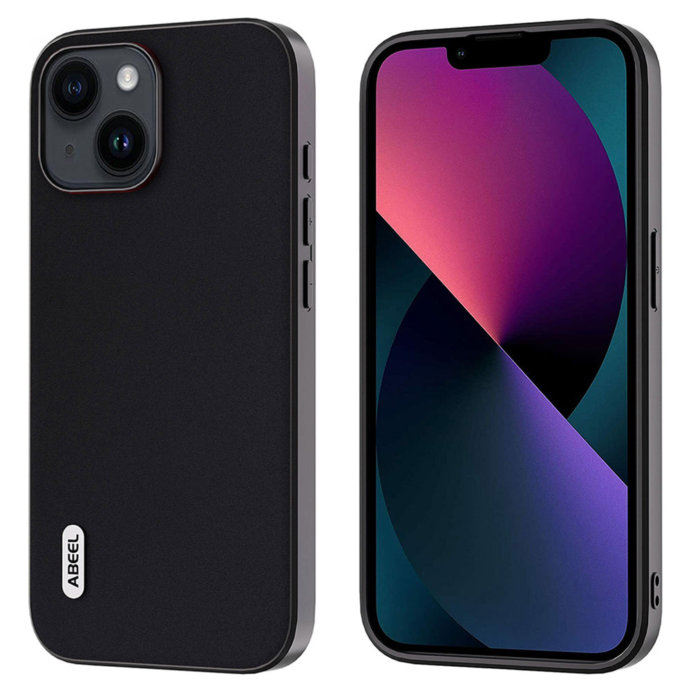 ABEEL til iPhone 13 mobiltelefon etui silkeagtig følelse okselæder læder coated PC TPU cover ABEEL til iPhone 13 mobiltelefon etui silkeagtig følelse okselæder læder coated PC TPU cover